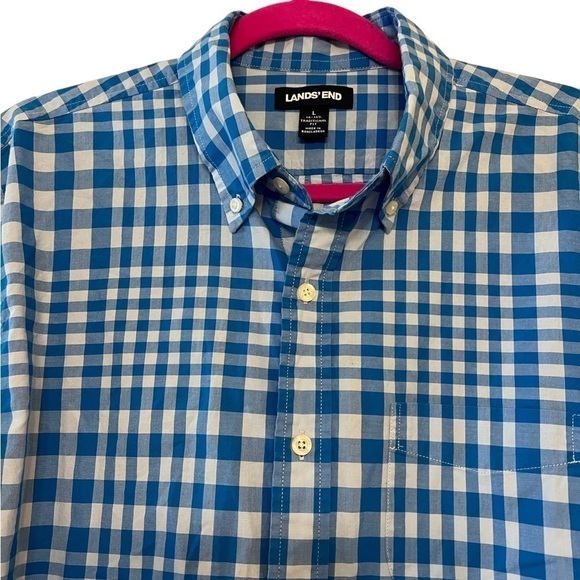 Men’s Lands’ End button up shirt size L - Picture 3 of 5
